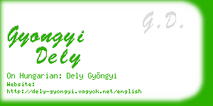 gyongyi dely business card